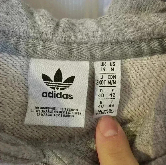 Adidas Superstar Logo Pullover Hoodie Sweater Spell Out Size M Grey - Picture 2 of 4